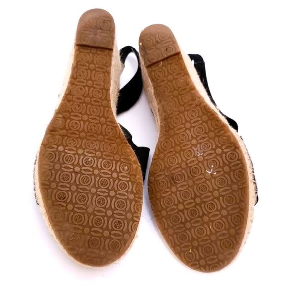 Adrienne Vittadini Women’s Strappy Wedge Sandals Black Size 8 M Shoes - Picture 5 of 7